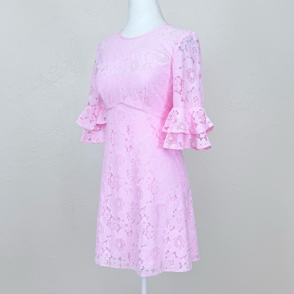 Amanda Uprichard Aveline Dress in Lotus Pink Lace Size XS MSRP $225 - Picture 3 of 11
